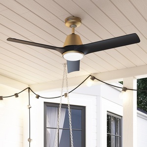 image:imageHunter 52 Aeronaut Outdoor Smart Ceiling Fan LED Light Remote White  ENERGY STAR fan is 64 more efficient with Apple Google Alexa support LED light and remote for bedrooms or patiosLuxe Gold