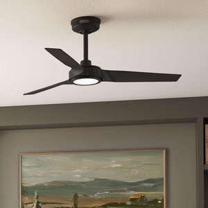 image:imageHunter 52 ZenTech Outdoor Smart Ceiling Fan LED Light Remote White  ENERGY STAR certified with Apple Google Alexa support and covered outdoor use for bedrooms living rooms or patiosMatte Black