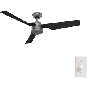 image:imageHunter 52 inch Outdoor or Indoor Ceiling Fan No Light  White Ceiling Fan without Light For Patio Porch Garage or Living Room Standard Mount 3 Blades Wall Control  Cabo Frio 50257 Fresh White  No Light Standard Mount Wall Control 3 Blades For Living Room Patio Porch Garage 50257Matte Silver finish