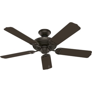 image:imageHunter 52 inch Outdoor or Indoor Ceiling Fan No Light  White Ceiling Fan without Light For Patio Porch Garage or Living Room Standard Mount 5 Blades Pull Chain  Sea Air 53054 White  Standard Mount Pull Chain 5 Blades For Living Room Patio Porch Garage 53054New Bronze
