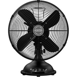 image:imageHunter Classic D12 Portable Desk Fan 12 inch 3 Speed Brushed Nickel 97315Matte Black