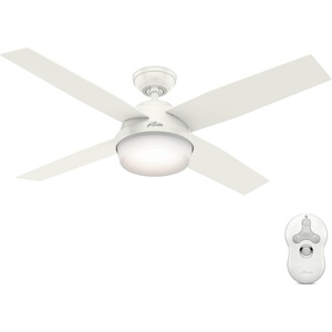 image:imageHunter Dempsey Outdoor or Indoor Ceiling Fan 52 inch Matte NickelFresh White