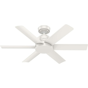 image:imageHunter Fan 44 inch Contemporary Fresh White Finish Outdoor Ceiling Fan with 6 Blades RenewedFresh White