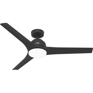 image:imageHunter Fan 52 Inch Casual Matte Black Finish Outdoor Ceiling Fan with LED Light Kit Renewed