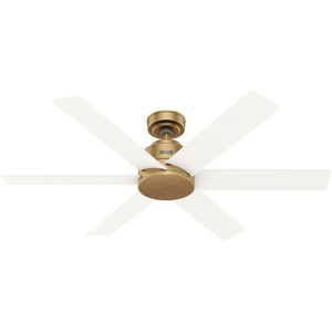 image:imageHunter Fan 52 inch Ceiling Fan with No Light Outdoor or Indoor Luxe Gold  Matte White Ceiling Fan for Porch Living Room Office Kitchen Garage 6 Blades Renewed Matte BlackLuxe Gold