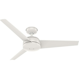 image:imageHunter Fan 52 inch Ceiling Fan with No Light Outdoor or Indoor White Ceiling Fan for Porch Living Room Office Kitchen Garage 3 Blades Renewed