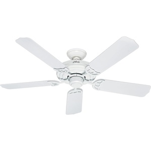 image:imageHunter Fan 52 inch Outdoor Ceiling Fan in White with Stainless Steel Hardware to Resist Rust 5 Blade Renewed