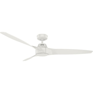 image:imageHunter Fan 60 inch Ceiling Fan with No Light Outdoor or Indoor White Black Ceiling Fan with 3 Blades for Porch Living Room Office Kitchen Garage RenewedFresh White