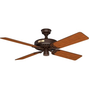 image:imageHunter Original Outdoor or Indoor Ceiling Fan No Light 52 inch White  Standard Mount Pull Chain 5 Blades For Living Room Patio Porch Garage 23845Chestnut Brown