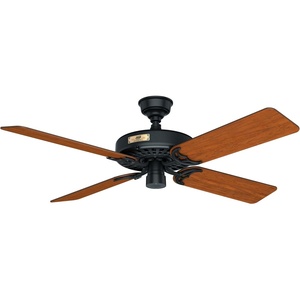 image:imageHunter Original Outdoor or Indoor Ceiling Fan No Light 52 inch White  Standard Mount Pull Chain 5 Blades For Living Room Patio Porch Garage 23845Matte Black  Cherry