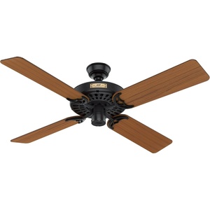 image:imageHunter Original Outdoor or Indoor Ceiling Fan No Light 52 inch White  Standard Mount Pull Chain 5 Blades For Living Room Patio Porch Garage 23845Matte Black  Teak