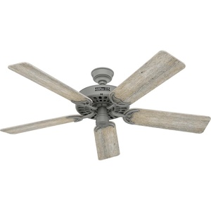 image:imageHunter Original Outdoor or Indoor Ceiling Fan No Light 52 inch White  Standard Mount Pull Chain 5 Blades For Living Room Patio Porch Garage 23845Matte Silver