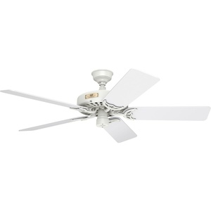 image:imageHunter Original Outdoor or Indoor Ceiling Fan No Light 52 inch White  Standard Mount Pull Chain 5 Blades For Living Room Patio Porch Garage 23845White
