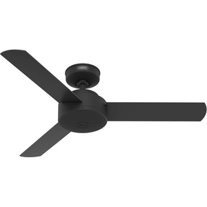 image:imageHunter Presto Indoor Ceiling Fan No Light Modern 44 inch Matte Black  Standard Mount Wall Control 3 Blades For Bedroom Living Room Kitchen 51847Matte Black