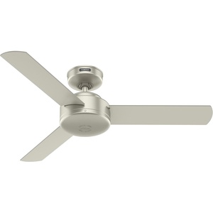 image:imageHunter Presto Indoor Ceiling Fan No Light Modern 44 inch Matte Black  Standard Mount Wall Control 3 Blades For Bedroom Living Room Kitchen 51847Matte Nickel