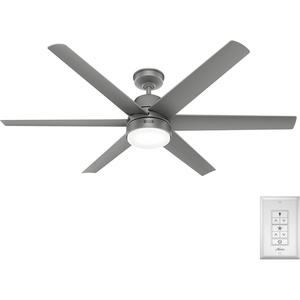 image:imageHunter Skysail Outdoor or Indoor Ceiling Fan Quiet 60 inch Fresh WhiteMatte Silver