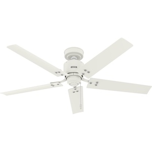 image:imageHunter Windbound Outdoor or Indoor Ceiling Fan 52 inch Matte Black  No Light Standard Mount Pull Chain 5 Blades For Living Room Patio Porch Garage 51459Matte White