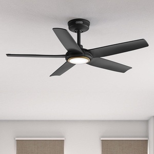 image:imageHunter ZenTech 44 Inch Smart Ceiling Fan with LED Light for Bedroom IndoorOutdoor Damp Rated 5Blade Fresh White WiFi Enabled Compatible with Alexa Google amp AppleMatte Black