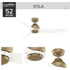 image:imageCasablanca  Eyla IndoorOutdoor Ceiling Fan 52inch 6speed DC Motor Energy Star for porches patios sunrooms bathrooms Brushed NickelLuxe Gold