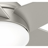 image:imageCasablanca 44 inch Indoor Ceiling Fan with LED Light  Low Profile Flush Mount Ceiling Fan for Bedroom Living Room or Kitchen Wall Control 5 Blades Includes Bulb  Isotope 51742 Matte Nickel  with LED Light Low Profile Flush Mount Wall Control For Bedroom Living Room Kitchen Includes Bulbs 51742