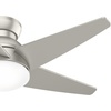 image:imageCasablanca 44 inch Indoor Ceiling Fan with LED Light  Low Profile Flush Mount Ceiling Fan for Bedroom Living Room or Kitchen Wall Control 5 Blades Includes Bulb  Isotope 51742 Matte Nickel  with LED Light Low Profile Flush Mount Wall Control For Bedroom Living Room Kitchen Includes Bulbs 51742