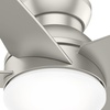 image:imageCasablanca 44 inch Indoor Ceiling Fan with LED Light  Low Profile Flush Mount Ceiling Fan for Bedroom Living Room or Kitchen Wall Control 5 Blades Includes Bulb  Isotope 51742 Matte Nickel  with LED Light Low Profile Flush Mount Wall Control For Bedroom Living Room Kitchen Includes Bulbs 51742