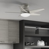 image:imageCasablanca 44 inch Indoor Ceiling Fan with LED Light  Low Profile Flush Mount Ceiling Fan for Bedroom Living Room or Kitchen Wall Control 5 Blades Includes Bulb  Isotope 51742 Matte Nickel  with LED Light Low Profile Flush Mount Wall Control For Bedroom Living Room Kitchen Includes Bulbs 51742