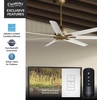 image:imageCasablanca Bayhaven 72 inch IndoorOutdoor Ceiling Fan Alturas Gold Ceiling Fan 6 Speed DC Motor ENERGY STAR 53728 for Patios Bedrooms or Living RoomsAlturas Gold