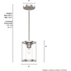 image:imageHunter  Astwood 1Light Brushed Nickel Caged Style Dimmable Mini Pendant Light for Bedrooms Kitchens Dining Living Rooms  19119