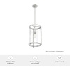 image:imageHunter  Astwood 1Light Matte Black Caged Style Dimmable Medium Size Pendant Light for Bedrooms Kitchens Dining Living Rooms  19123Brushed Nickel