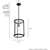 image:imageHunter  Astwood 1Light Matte Black Caged Style Dimmable Medium Size Pendant Light for Bedrooms Kitchens Dining Living Rooms  19123Matte Black