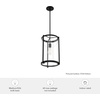 image:imageHunter  Astwood 1Light Matte Black Caged Style Dimmable Medium Size Pendant Light for Bedrooms Kitchens Dining Living Rooms  19123Matte Black