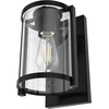 image:imageHunter  Astwood 1Light Matte Black Small Sconce Light Dimmable Caged Style for Bedrooms Kitchens Foyers Bathrooms  19125