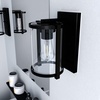 image:imageHunter  Astwood 1Light Matte Black Small Sconce Light Dimmable Caged Style for Bedrooms Kitchens Foyers Bathrooms  19125