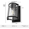 image:imageHunter  Astwood 1Light Matte Black Small Sconce Light Dimmable Caged Style for Bedrooms Kitchens Foyers Bathrooms  19125
