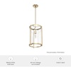 image:imageHunter  Astwood 1light Alturas Gold Medium Size Pendant Light Dimmable Caged Style Cylinder Shaped for Bedrooms Kitchens Dining Living Rooms  19951