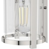 image:imageHunter  Astwood 1light Polished Nickel Small Sconce Light Dimmable Caged Style for Bedrooms Kitchens Foyers Bathrooms  19961Brushed Nickel
