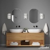 image:imageHunter  Astwood 1light Polished Nickel Small Sconce Light Dimmable Caged Style for Bedrooms Kitchens Foyers Bathrooms  19961Brushed Nickel