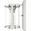 image:imageHunter  Astwood 1light Polished Nickel Small Sconce Light Dimmable Caged Style for Bedrooms Kitchens Foyers Bathrooms  19961Brushed Nickel