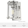 image:imageHunter  Astwood 1light Polished Nickel Small Sconce Light Dimmable Caged Style for Bedrooms Kitchens Foyers Bathrooms  19961Brushed Nickel
