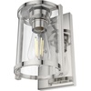 image:imageHunter  Astwood 1light Polished Nickel Small Sconce Light Dimmable Caged Style for Bedrooms Kitchens Foyers Bathrooms  19961Brushed Nickel