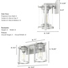 image:imageHunter  Astwood 2Light Brushed Nickel Caged Style Dimmable Medium Size Vanity Light for Bedrooms Kitchens Foyers Bathrooms  48002