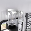 image:imageHunter  Astwood 2Light Brushed Nickel Caged Style Dimmable Medium Size Vanity Light for Bedrooms Kitchens Foyers Bathrooms  48002