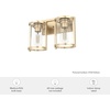 image:imageHunter  Astwood 2light Alturas Gold Medium Size Vanity Light Dimmable Caged Style for Bedrooms Kitchens Foyers Bathrooms  48001