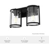 image:imageHunter  Astwood 2light Matte Black Medium Size Vanity Light Dimmable Caged Style for Bedrooms Kitchens Foyers Bathrooms  48000