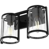 image:imageHunter  Astwood 2light Matte Black Medium Size Vanity Light Dimmable Caged Style for Bedrooms Kitchens Foyers Bathrooms  48000