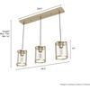 image:imageHunter  Astwood 3light Alturas Gold Large Cluster Light Dimmable Caged Style Linear Shaped for Bedrooms Kitchens Dining Living Rooms  19954