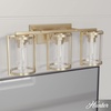image:imageHunter  Astwood 3light Alturas Gold Medium Size Vanity Light Dimmable Caged Style Cylinder Shaped for Bedrooms Kitchens Foyers Bathrooms  48006