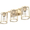 image:imageHunter  Astwood 3light Alturas Gold Medium Size Vanity Light Dimmable Caged Style Cylinder Shaped for Bedrooms Kitchens Foyers Bathrooms  48006