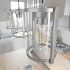 image:imageHunter  Astwood 3light Brushed Nickel Large Cluster Light Dimmable Caged Style Linear Shaped for Bedrooms Kitchens Dining Living Rooms  19138Brushed Nickel